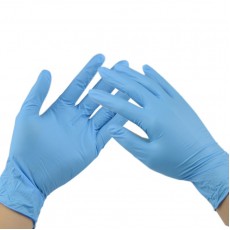 Перчатки нитриловые синие nitrile household gloves размер S - 100 шт
